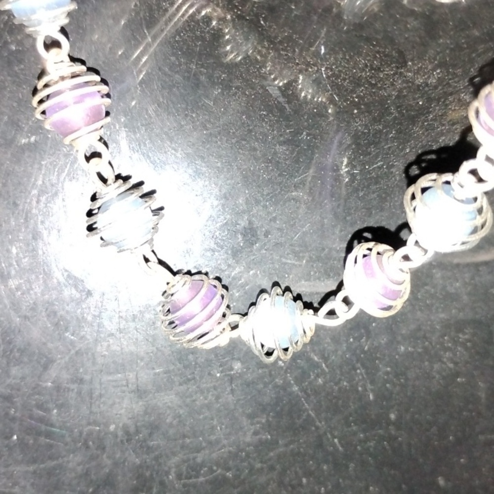 Blue And Purple Cats Eye Bracelet - Picture 3 of 4